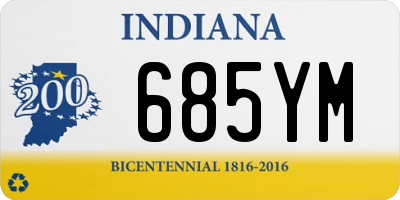 IN license plate 685YM
