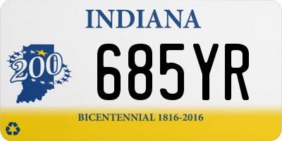 IN license plate 685YR