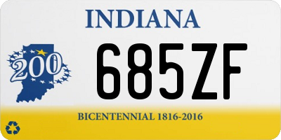 IN license plate 685ZF