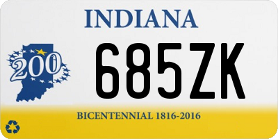 IN license plate 685ZK