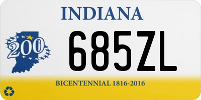 IN license plate 685ZL