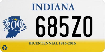 IN license plate 685ZO