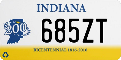 IN license plate 685ZT