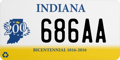 IN license plate 686AA