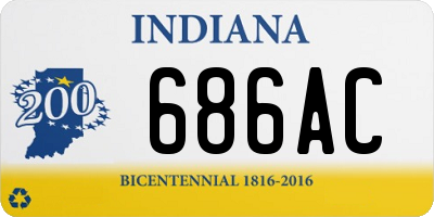 IN license plate 686AC