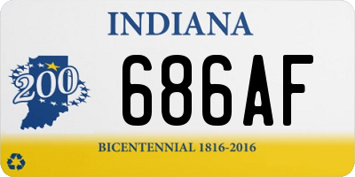 IN license plate 686AF
