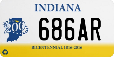 IN license plate 686AR