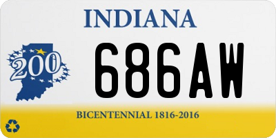 IN license plate 686AW