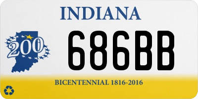 IN license plate 686BB