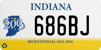 IN license plate 686BJ