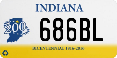 IN license plate 686BL