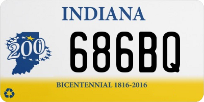 IN license plate 686BQ