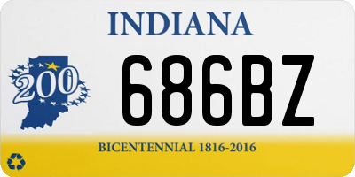 IN license plate 686BZ