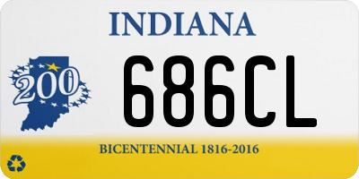 IN license plate 686CL