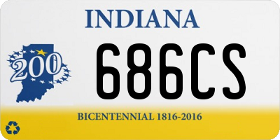 IN license plate 686CS