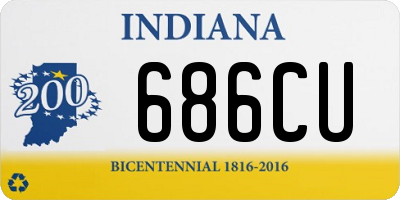 IN license plate 686CU