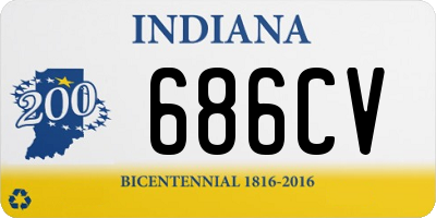 IN license plate 686CV