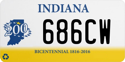 IN license plate 686CW