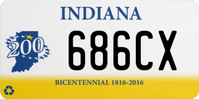 IN license plate 686CX