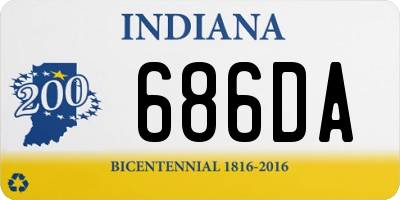 IN license plate 686DA