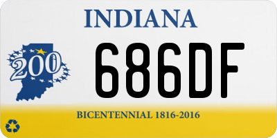 IN license plate 686DF