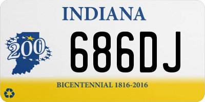 IN license plate 686DJ