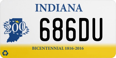 IN license plate 686DU