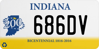 IN license plate 686DV