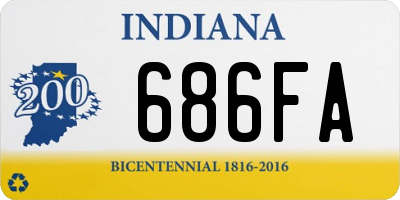 IN license plate 686FA