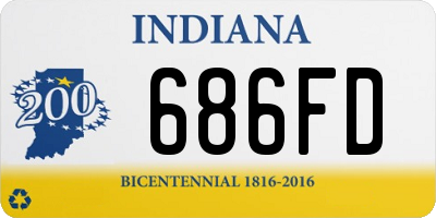 IN license plate 686FD