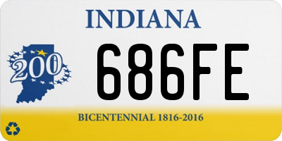 IN license plate 686FE