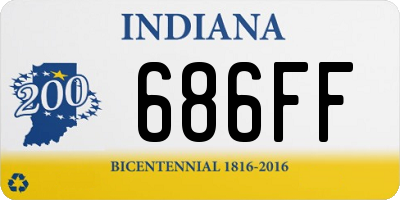 IN license plate 686FF