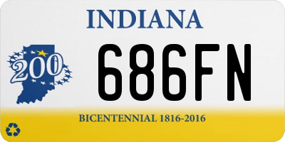 IN license plate 686FN