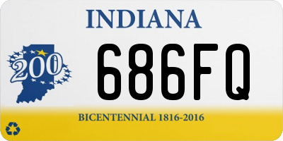 IN license plate 686FQ