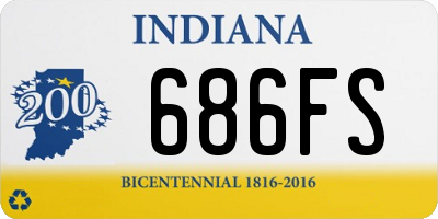 IN license plate 686FS