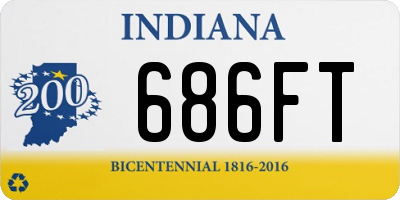 IN license plate 686FT