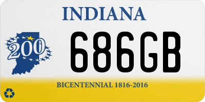 IN license plate 686GB