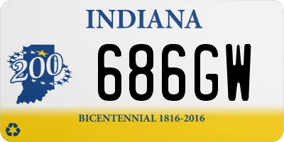 IN license plate 686GW
