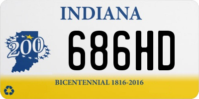 IN license plate 686HD