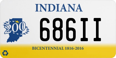 IN license plate 686II
