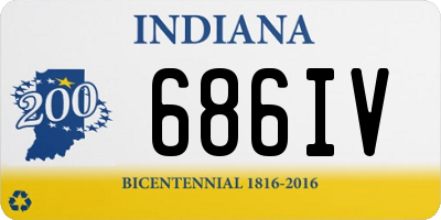 IN license plate 686IV