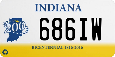 IN license plate 686IW