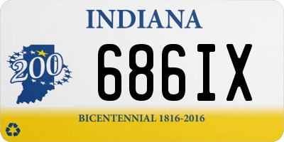 IN license plate 686IX