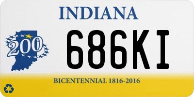 IN license plate 686KI