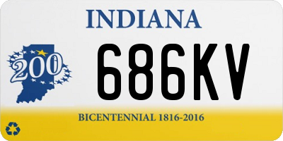 IN license plate 686KV