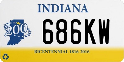 IN license plate 686KW