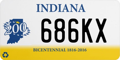 IN license plate 686KX