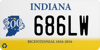 IN license plate 686LW