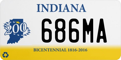 IN license plate 686MA