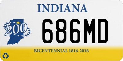 IN license plate 686MD